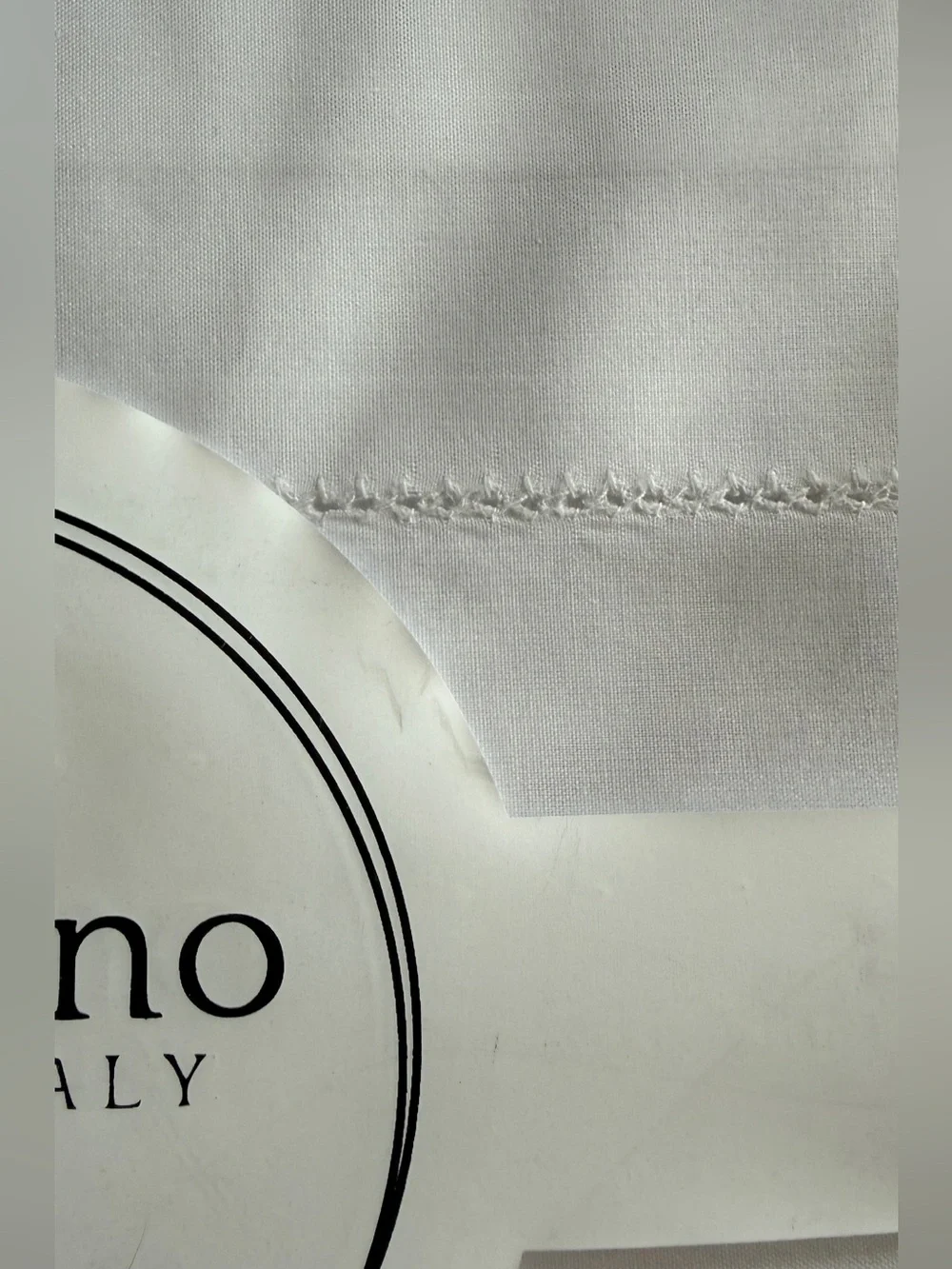 Portifino Italy Hemstitch 100% Cotton Percale Luxury Queen Sheet Set New